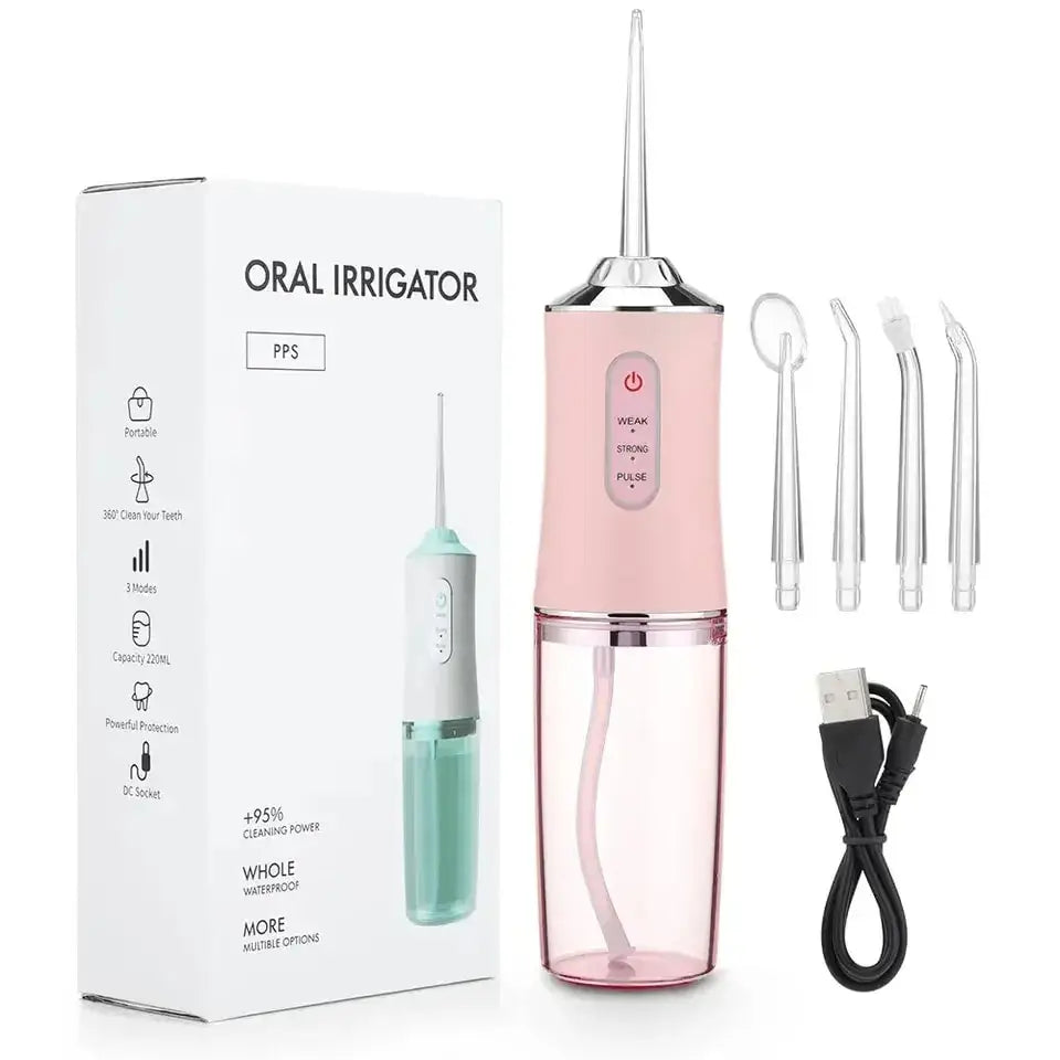 Rechargeable Oral Irrigator Deep Cleaning Cordless Water Flosser for Healthier Gums & Fresh Breath