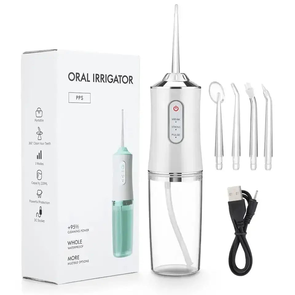 Rechargeable Oral Irrigator Deep Cleaning Cordless Water Flosser for Healthier Gums & Fresh Breath